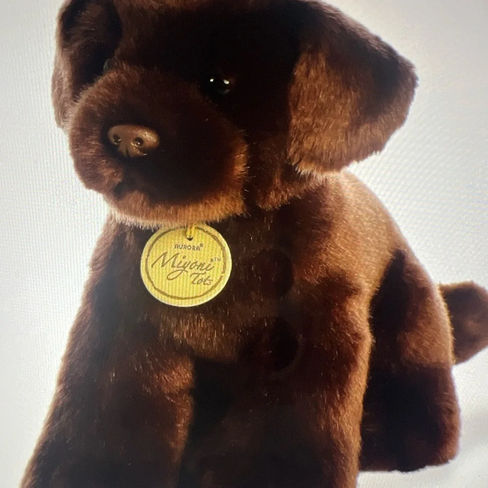 Chocolate Lab Plush Dog Toy 11” Aurora Miyoni NWT
